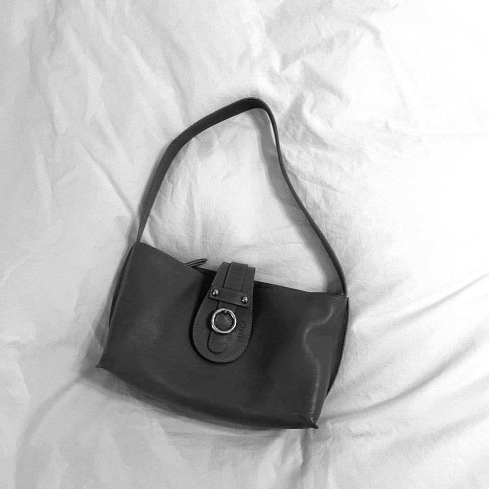 Blue leather Furla purse